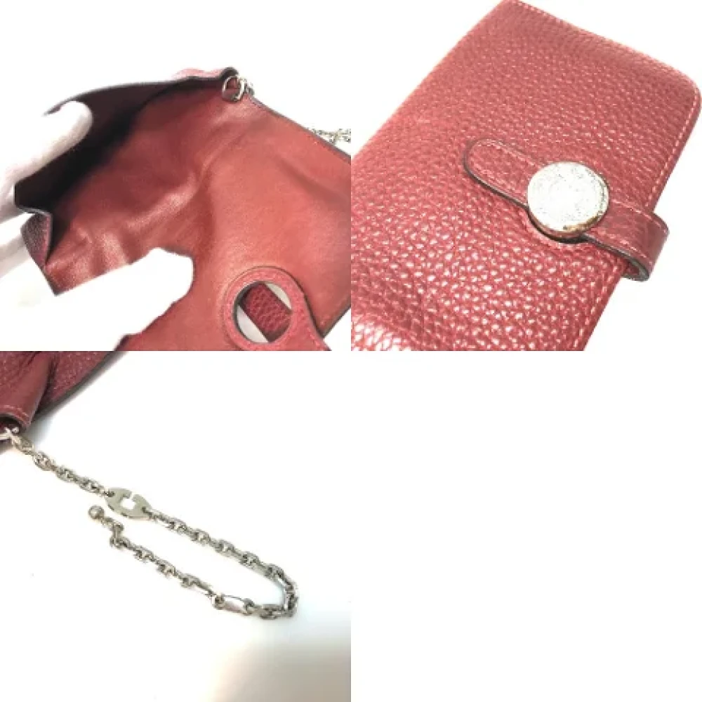 Hermès Vintage Pre-owned Leather wallets Red Dames