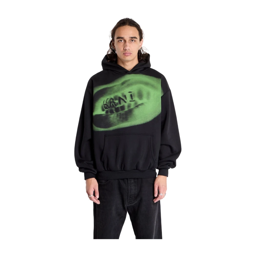 Karl Kani Grillz Hoodie Svart Bomull Herr Black, Herr