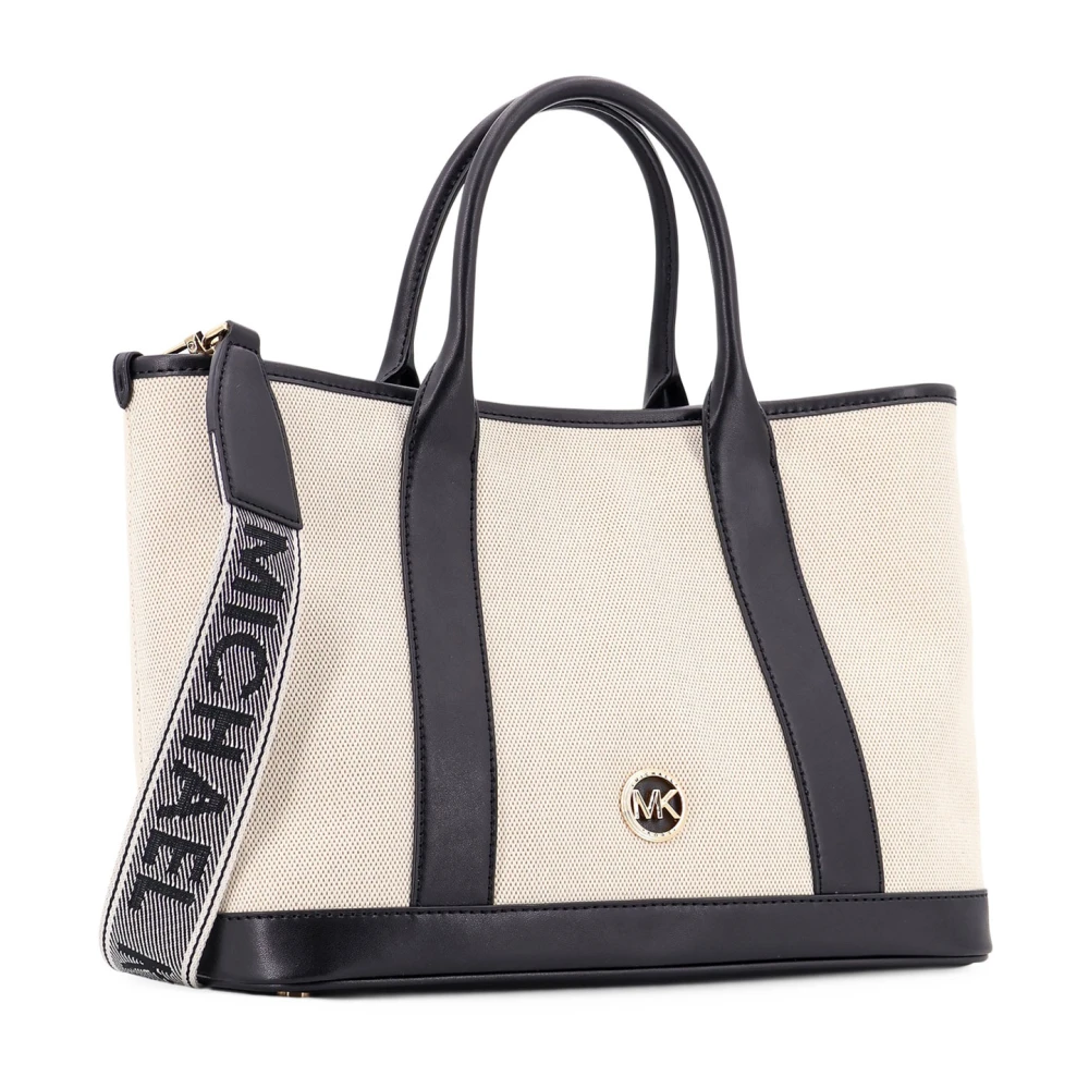 Michael Kors Beige Leren Handtas met Magneetsluiting Beige Dames
