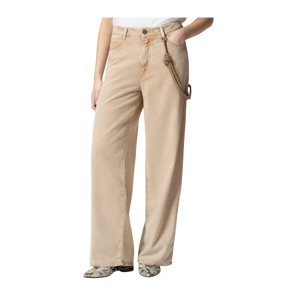 Pinko Women's Beige Lauryn Loose Jeans
