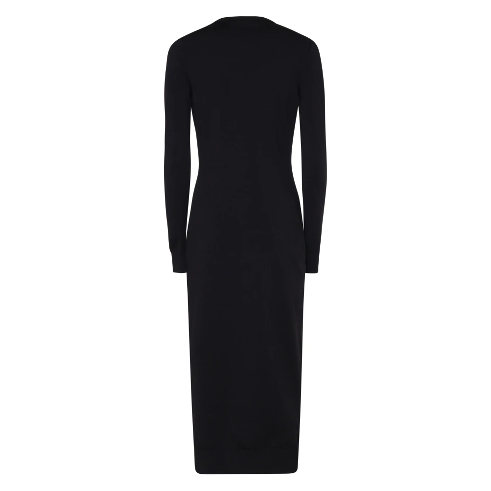 Dolce & Gabbana Zwarte V-hals Trui Lange Mouwen Black Dames