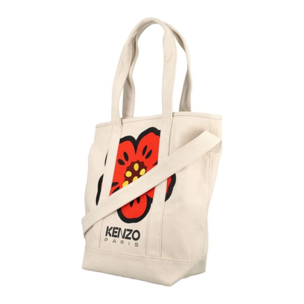 Kenzo Boke Flower Canvas Tote Tas Beige Dames