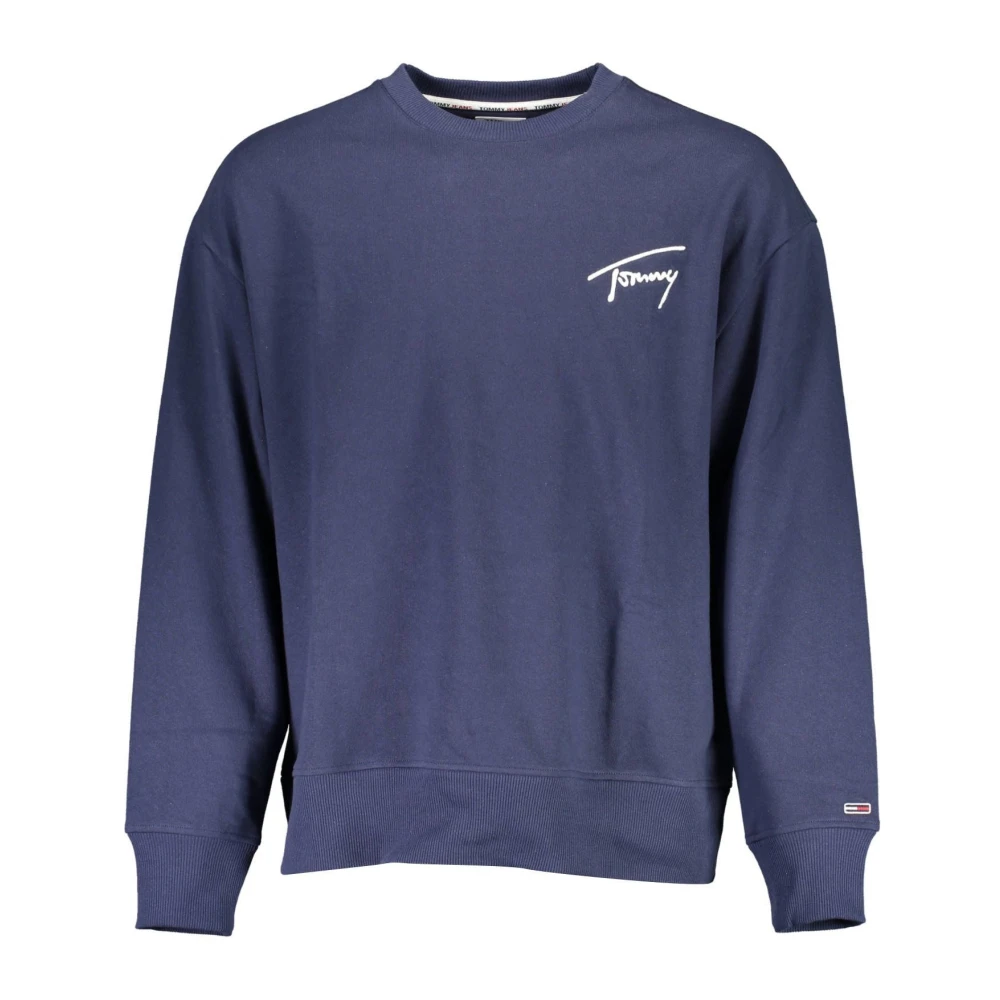 Tommy Hilfiger Men's Blue Long Sleeve Crewneck Embroidered Sweatshirt - Sweatshirts - 2XL- Sweatshirts & Hoodies