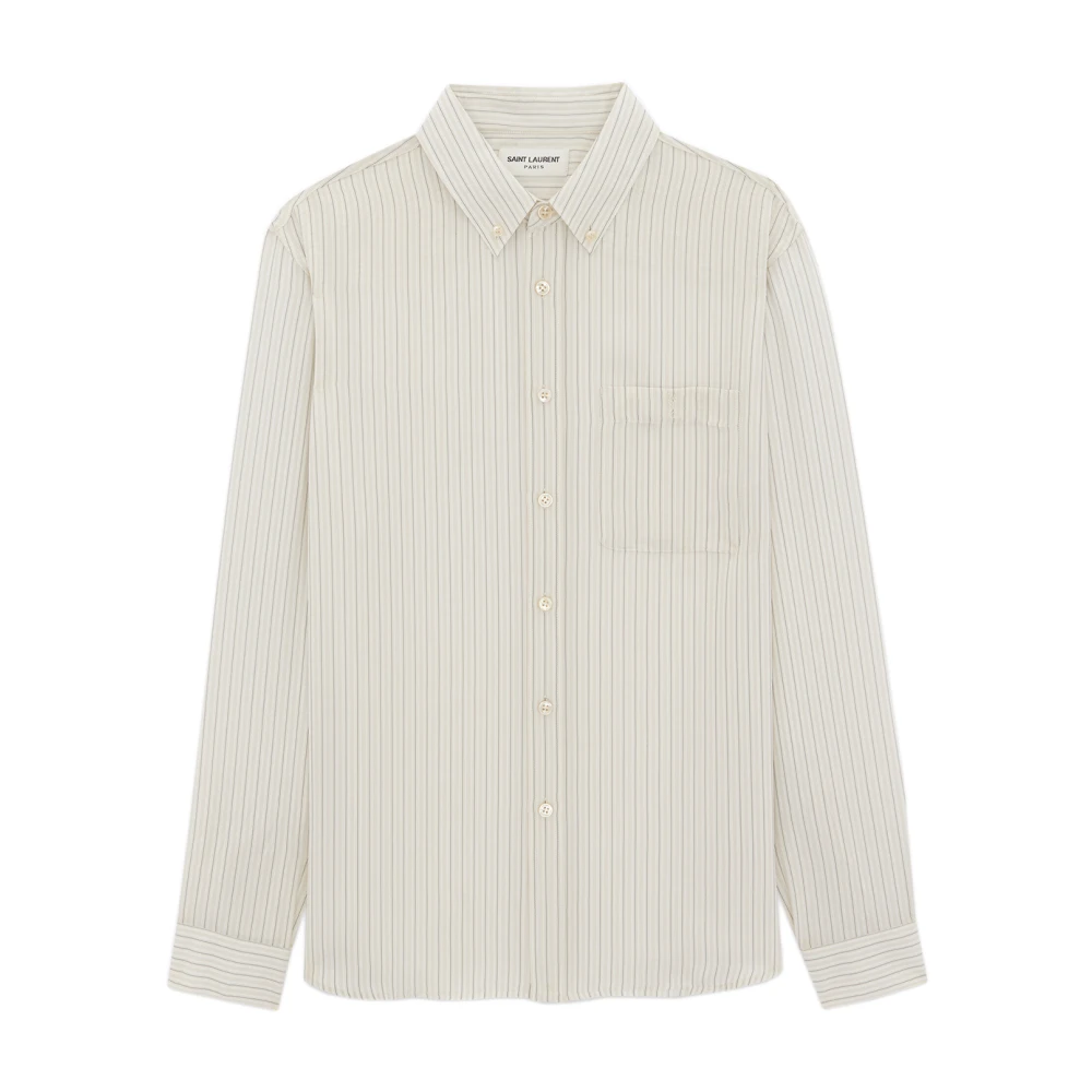 Saint Laurent Cassandre Shirt White Heren