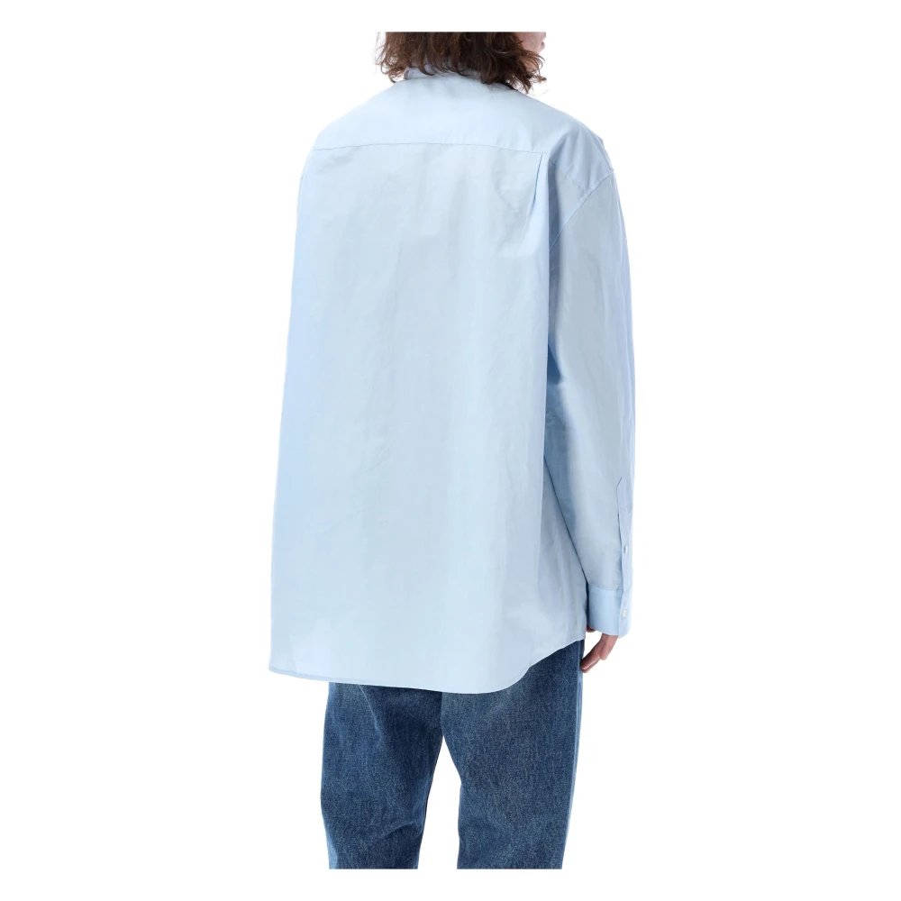 JW Anderson Geborduurd Raamoverhemd Blue Heren