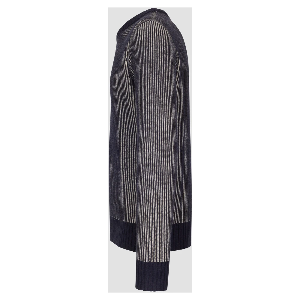 add Trui IN Dubbele Zijden RIB Blue Heren