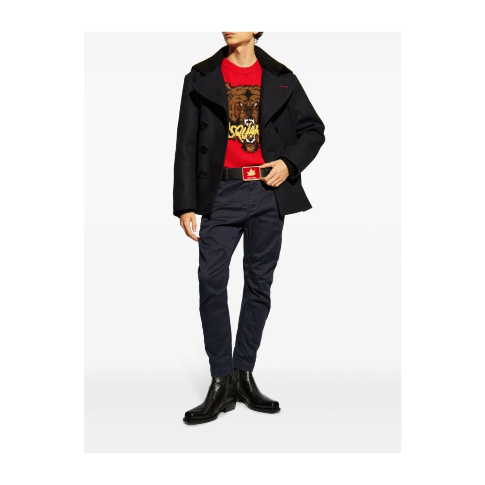Dsquared2 Blauwe Jassen & Mantels voor Mannen Blue Heren
