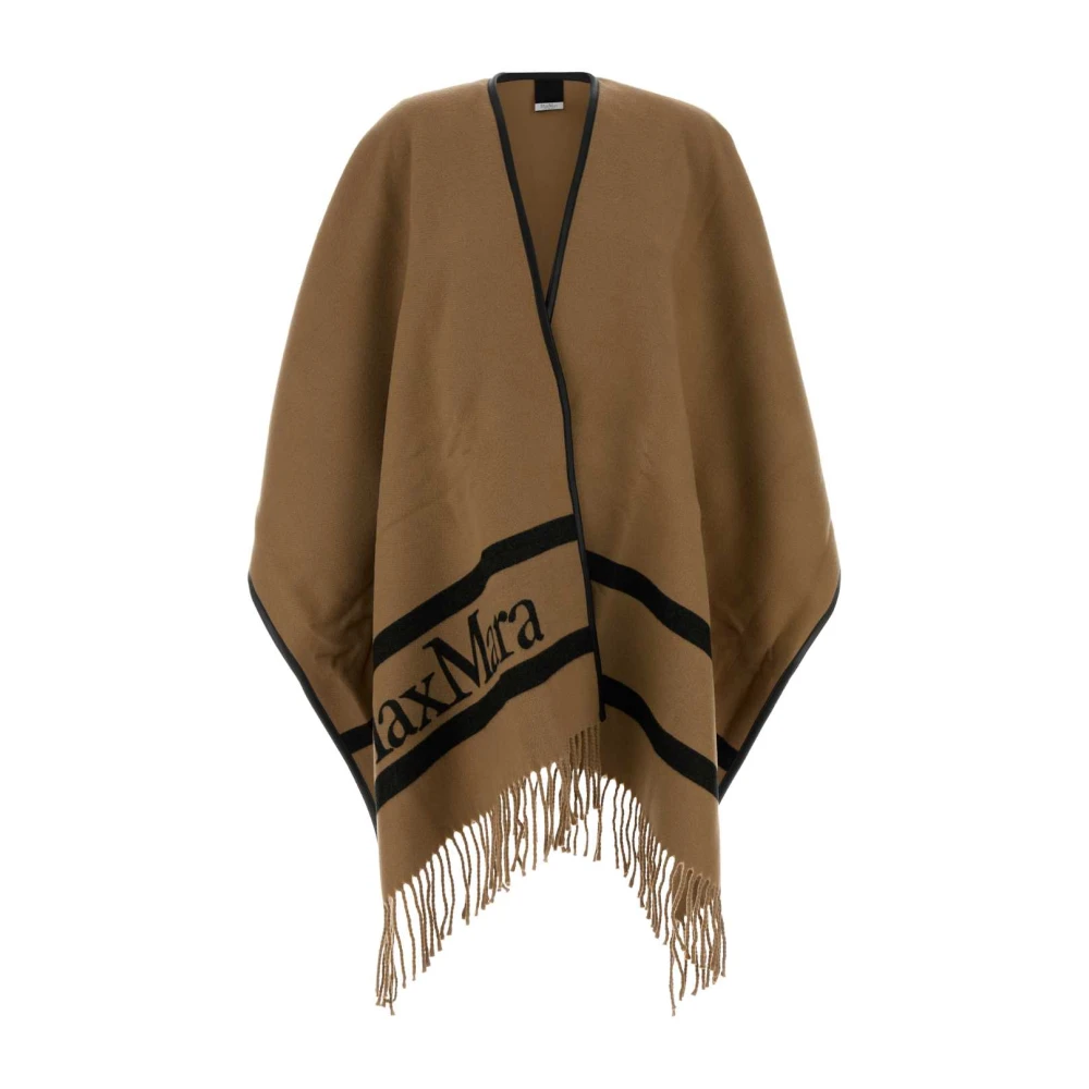 Max Mara Women's Brown Ponchos, One Size, Mxaaris Wool Cape