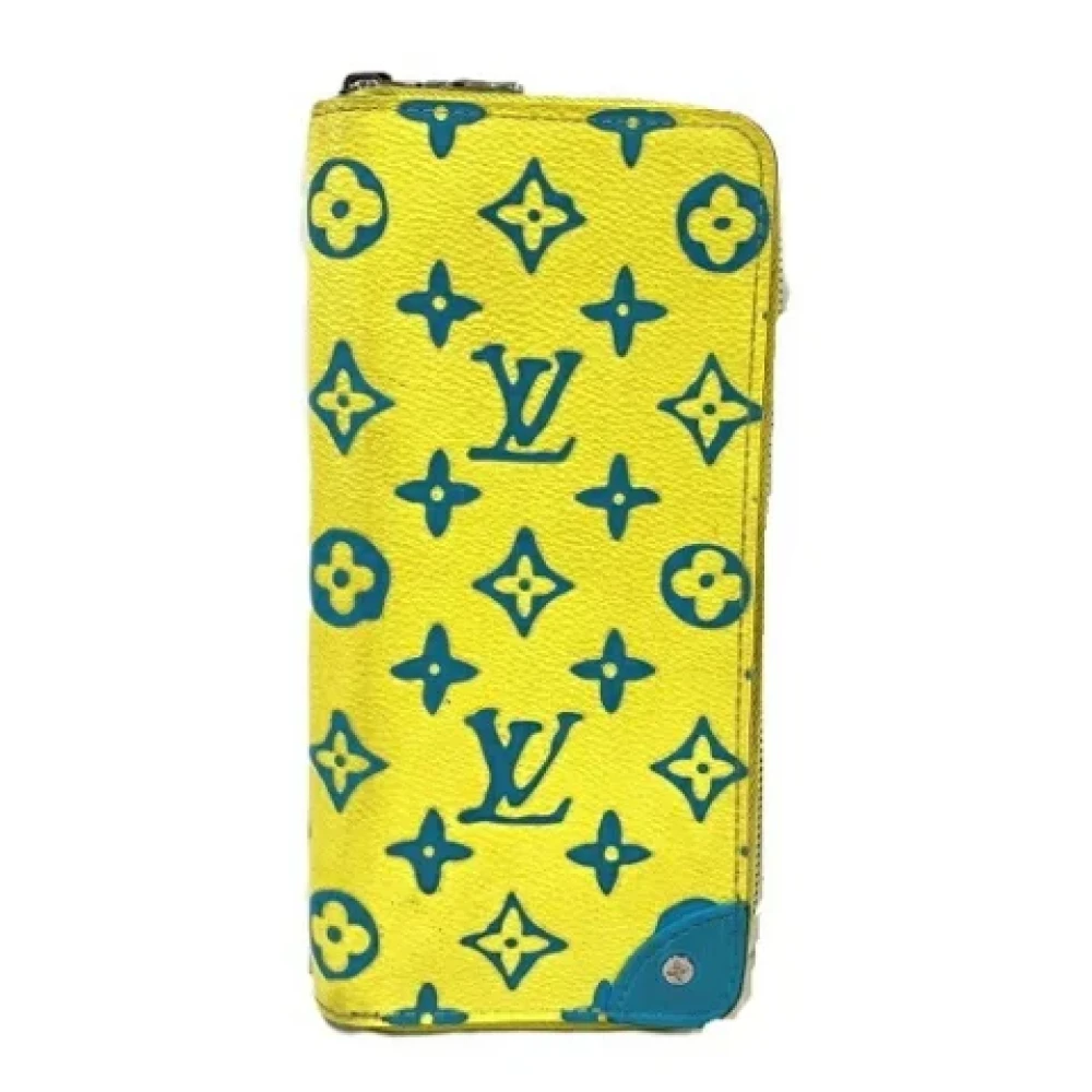 Louis Vuitton Vintage Pre-owned Canvas wallets Yellow Heren