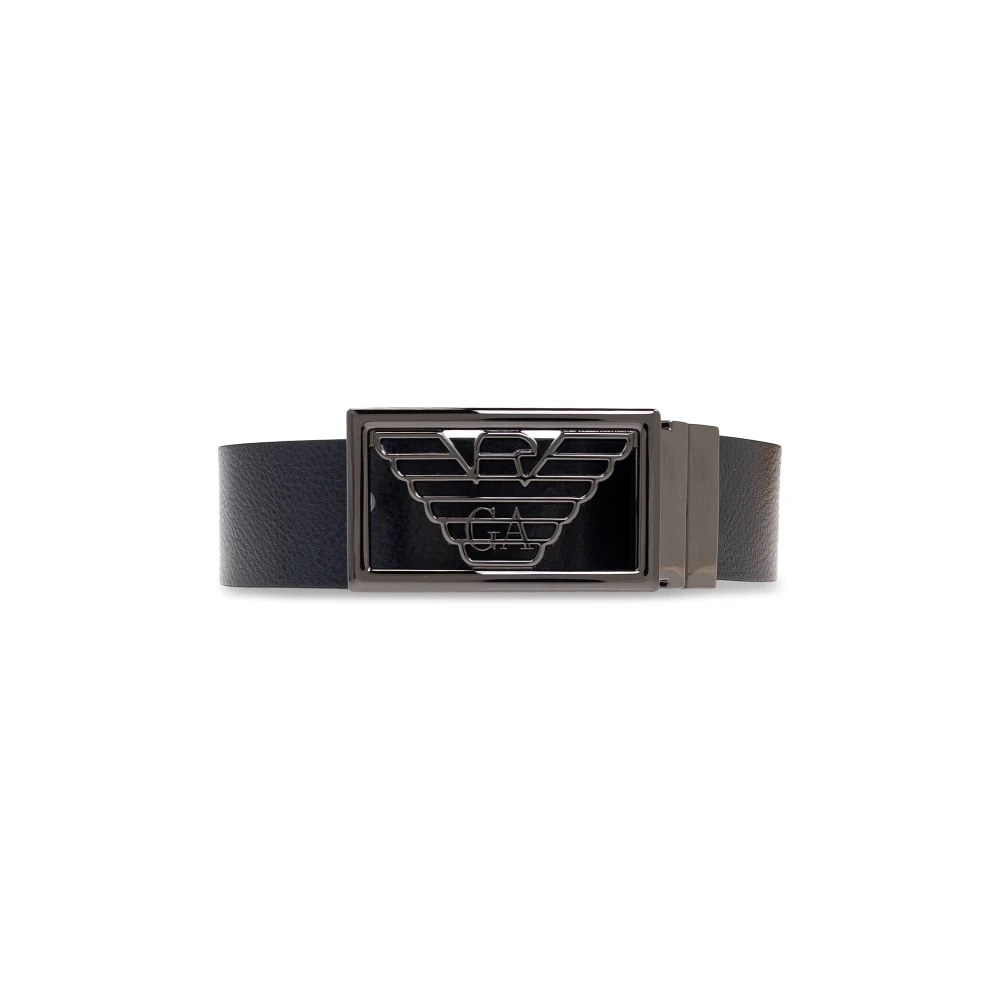 Emporio Armani Omkeerbare riem Black Heren