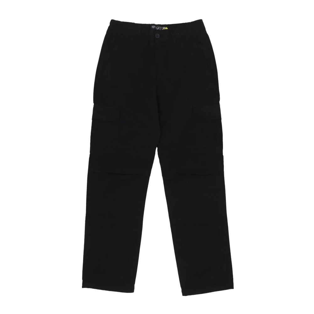 Iuter Zwarte Cargo Broek Lichtgewicht Ripstop Stof Black Heren