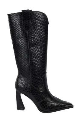Textured Heeled Boot