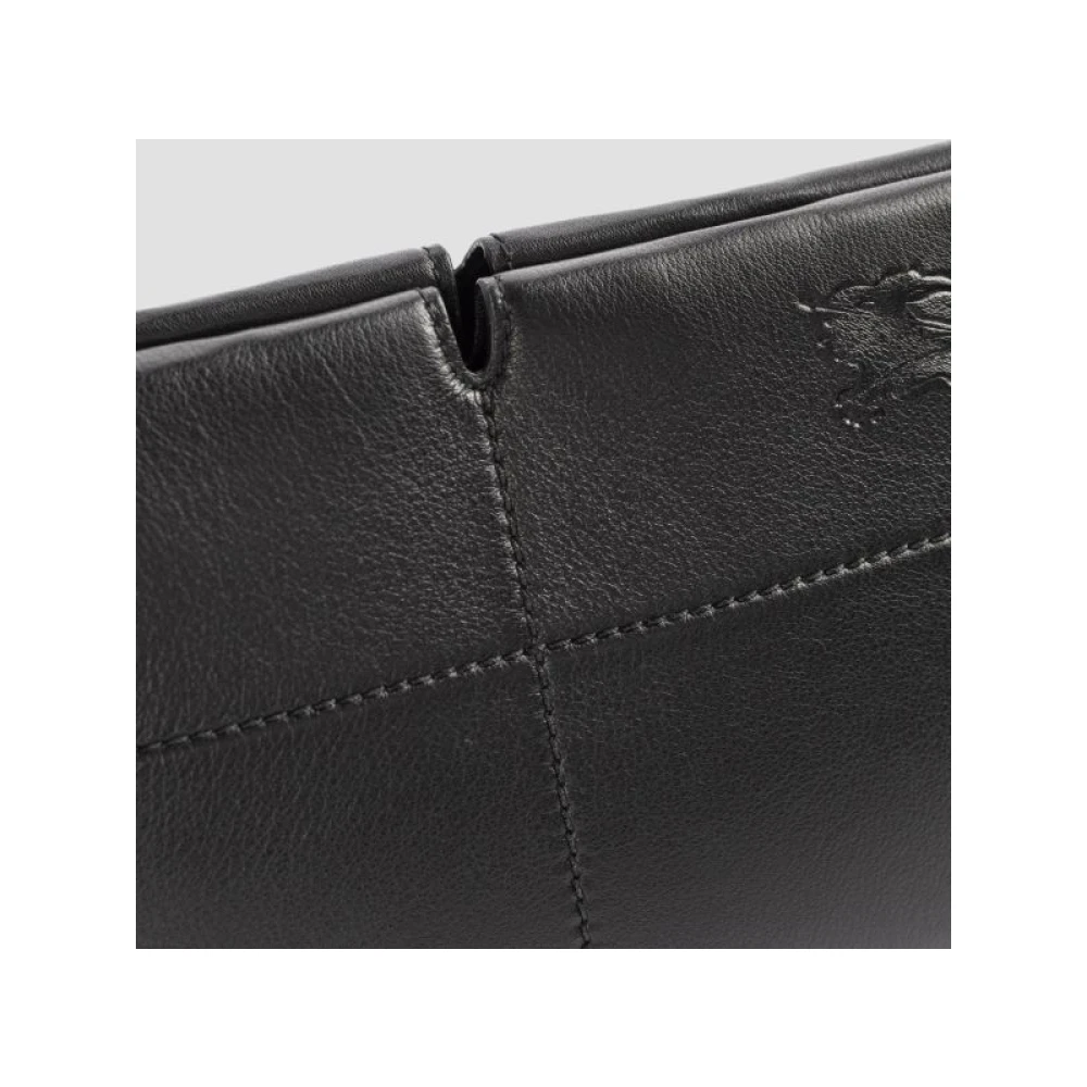 Burberry Zwarte leren ketting Clutch tas Black Dames