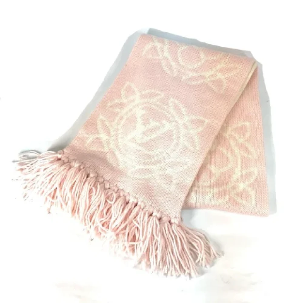 Louis Vuitton Vintage Pre-owned Wool scarves Pink Dames