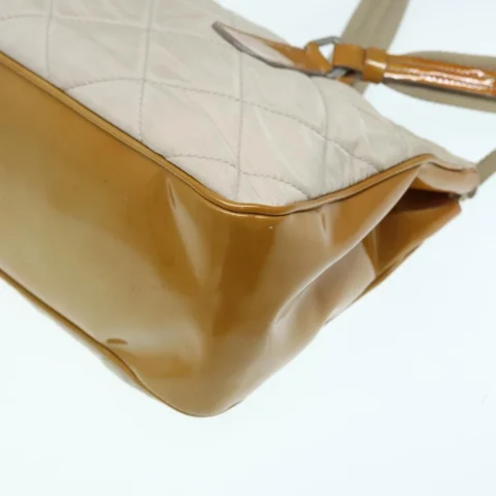 Prada Vintage Pre-owned Fabric prada-bags Beige Dames