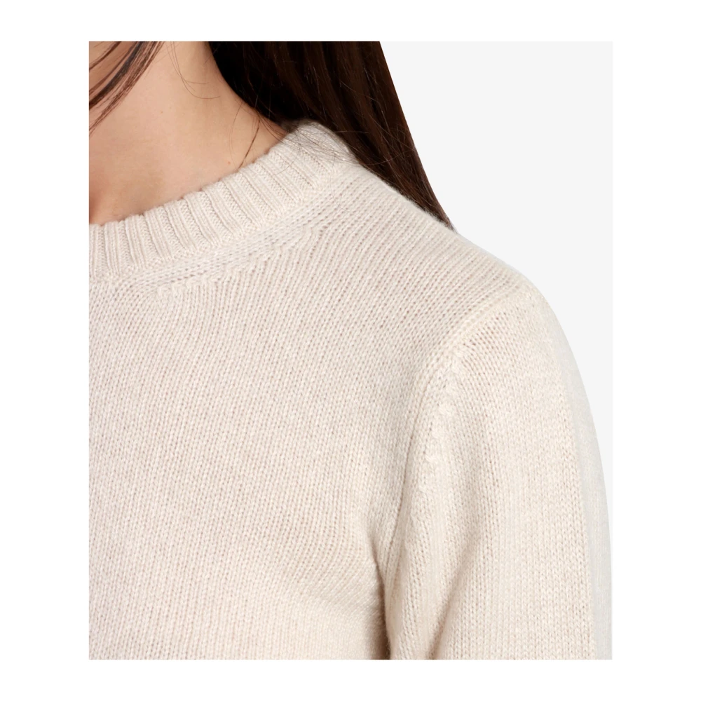 Gran Sasso Kasjmier Ronde Hals Trui Beige Dames