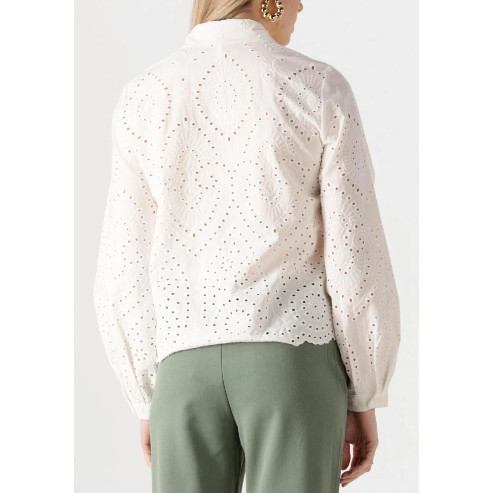 Object Elegante Beige Blouse White Dames