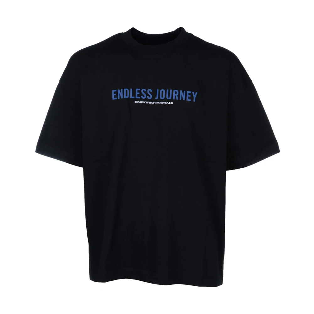 Emporio Armani Casual Katoenen T-Shirt voor Mannen Black Heren