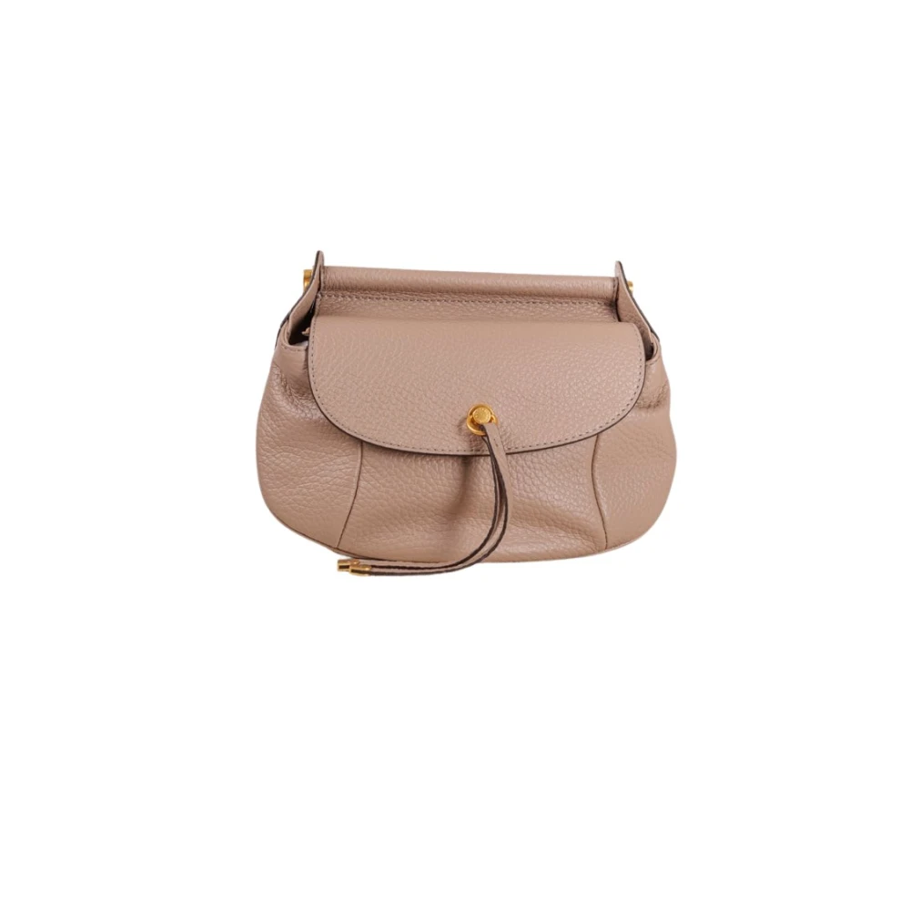 Gianni Chiarini Taupe Schoudertas met Gouden Details Beige Dames