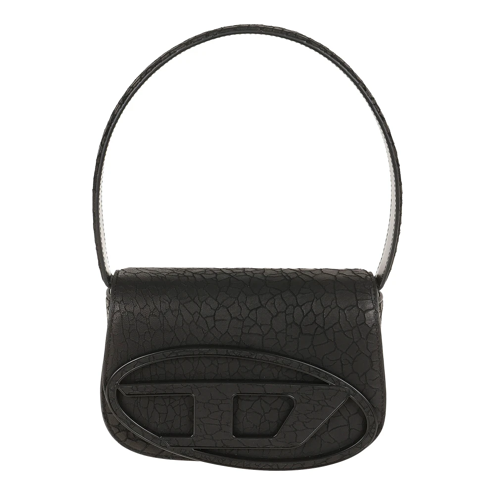 Diesel Zwarte Leren Handtas Stijlvol Black Dames