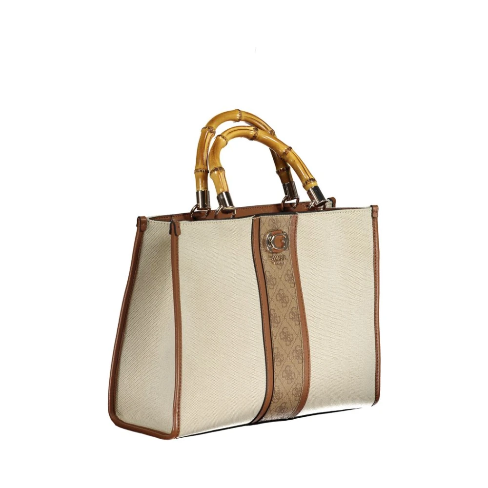 Guess Katoenen handtas met meerdere functies Beige Dames