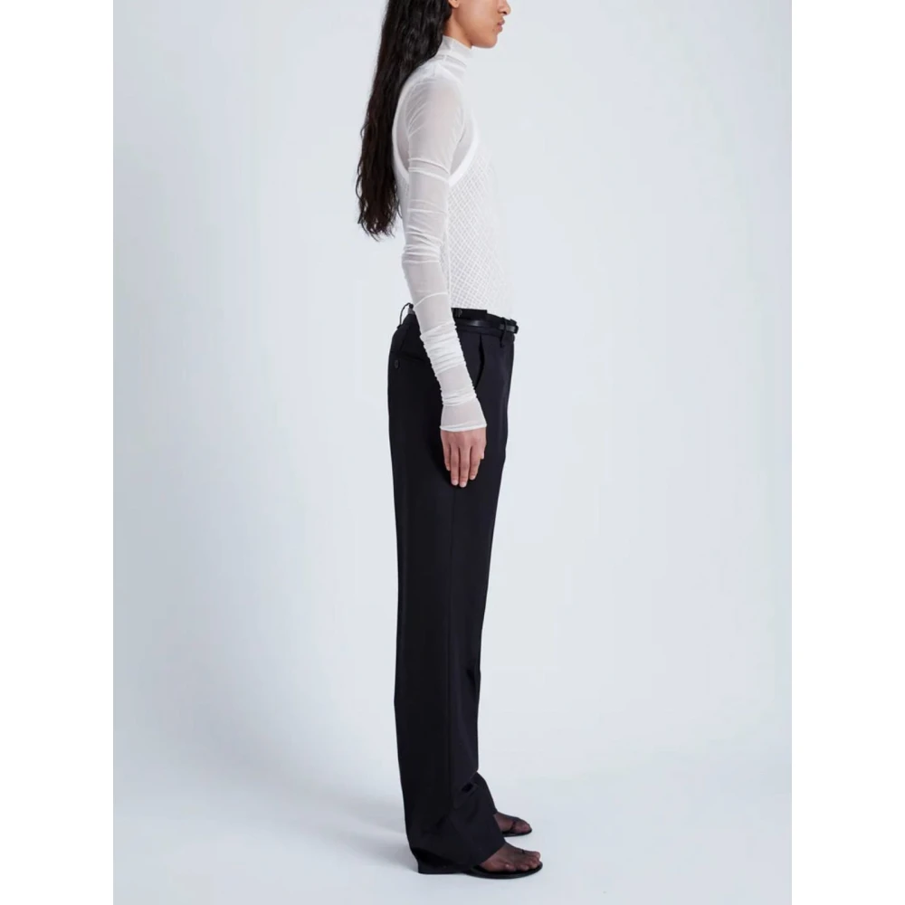 Proenza Schouler Zwarte wollen twill broek Black Dames