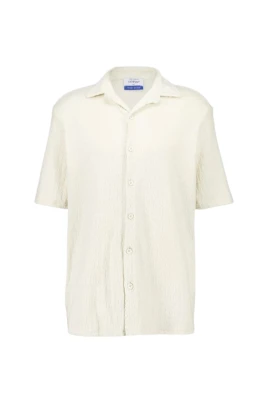 Chenille Jacquard Logo Bowling Krage Skjorta
