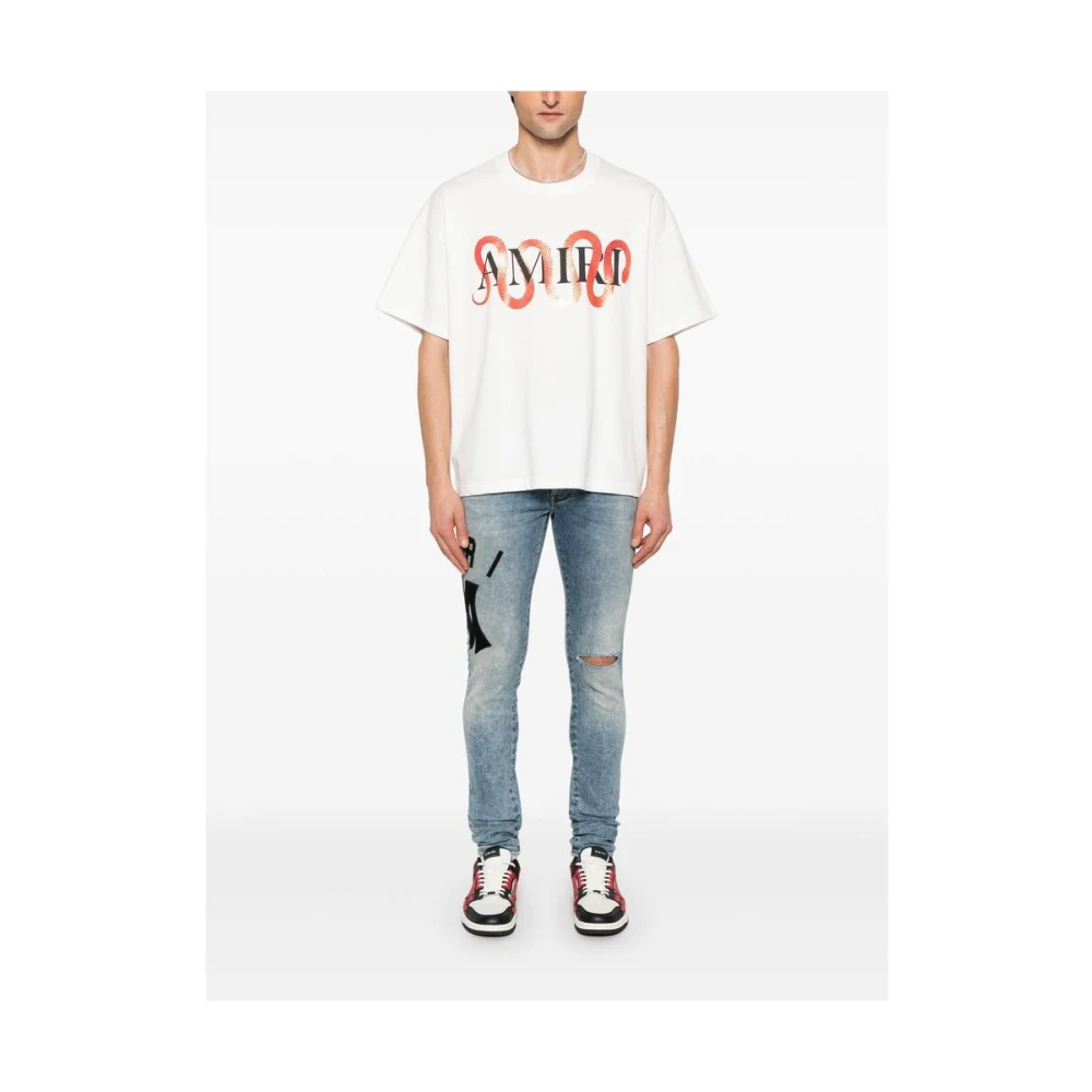 Amiri Indigo Blue Classic Button Fly Jeans Blue Heren