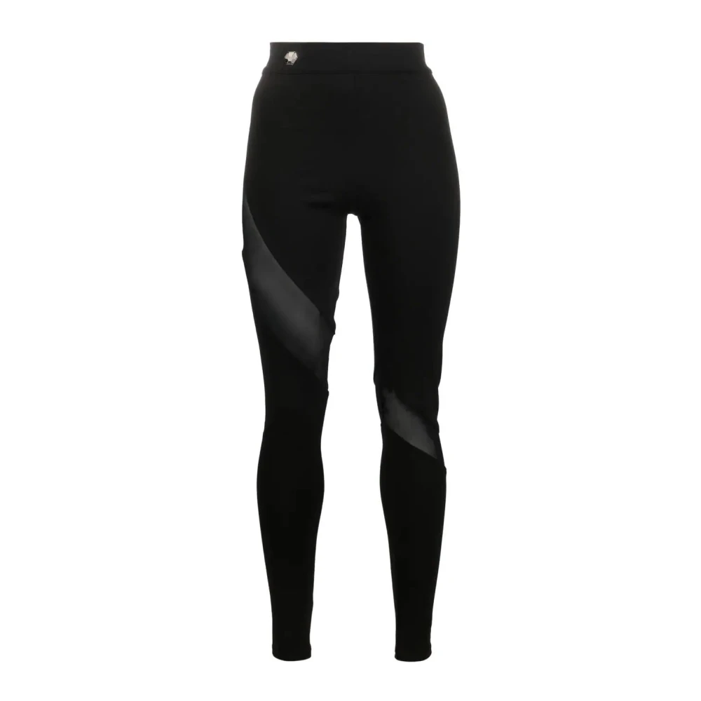 Philipp Plein Zwarte Casual Katoenen Leggings Black Dames