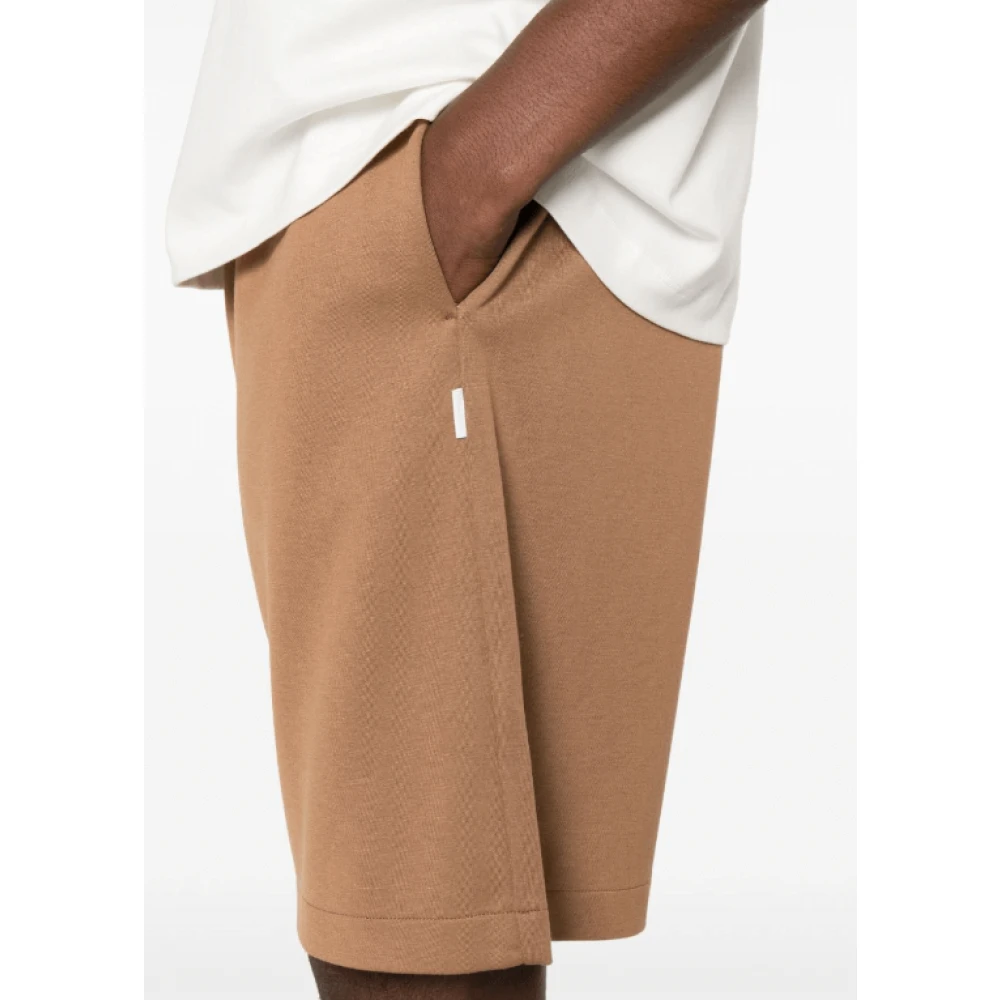 Lardini Okerbruine Track Shorts met Koord Brown Heren