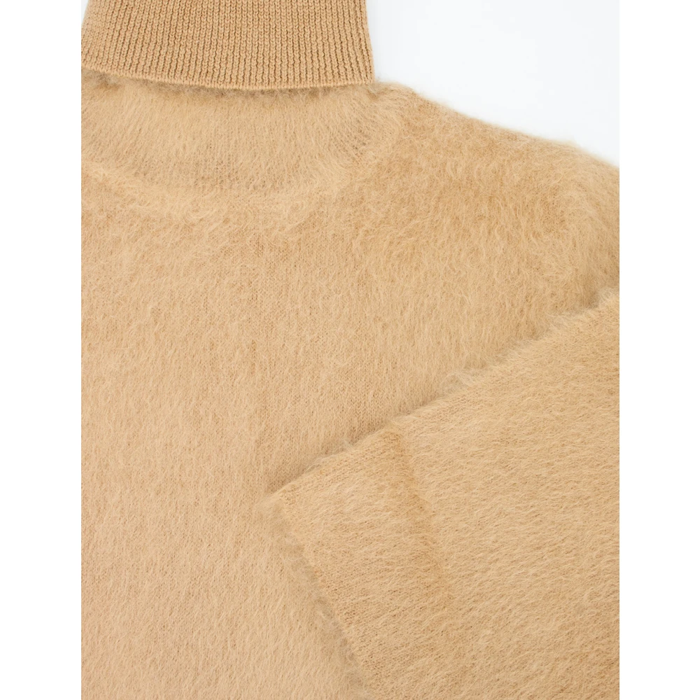Fabiana Filippi Gezellige Mohair Gebreide Trui Brown Dames