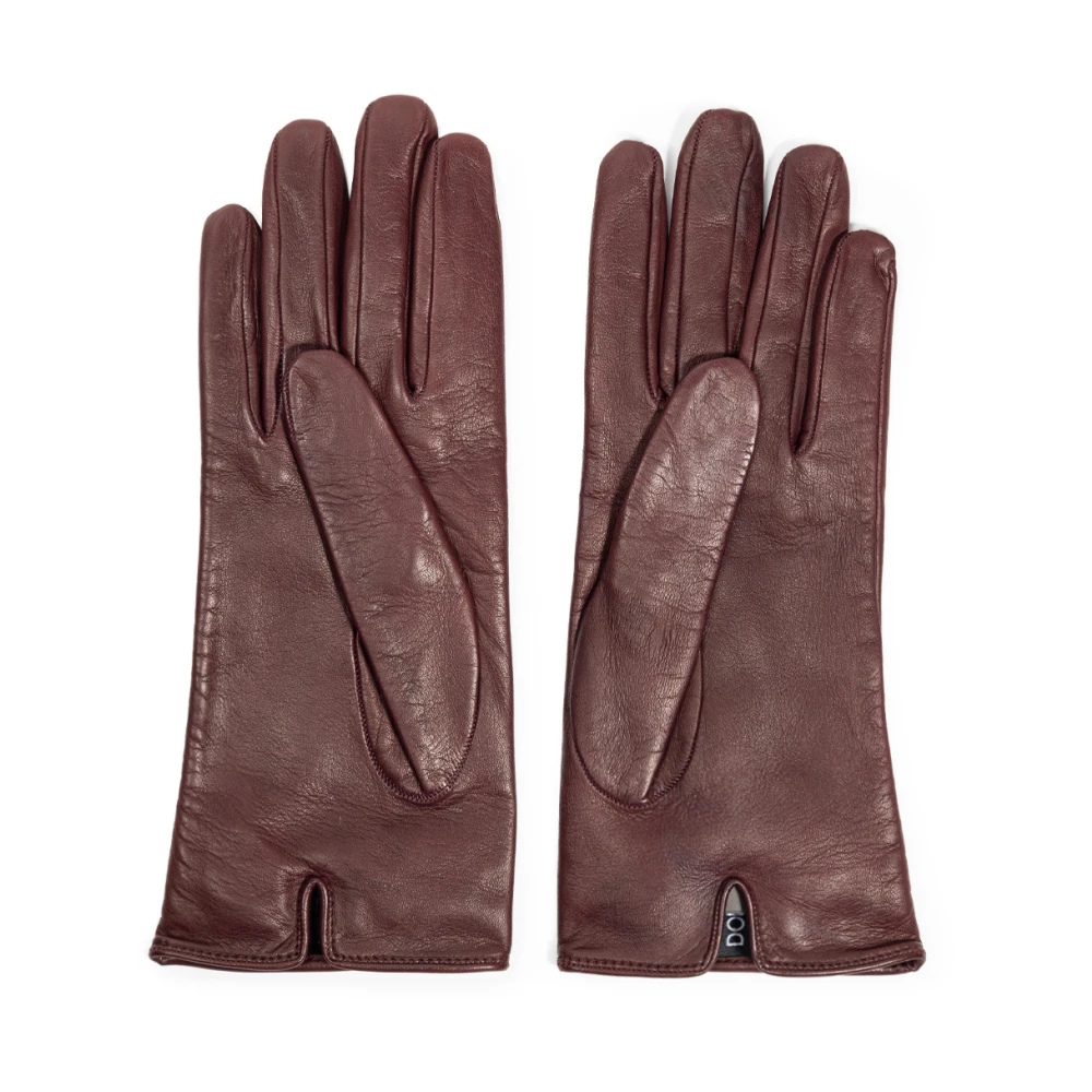 Dolce & Gabbana Korte Leren Handschoenen Red Dames
