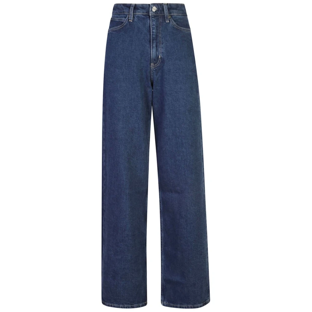 Calvin Klein Indigo Denim Wide Leg Jeans Blue Dames