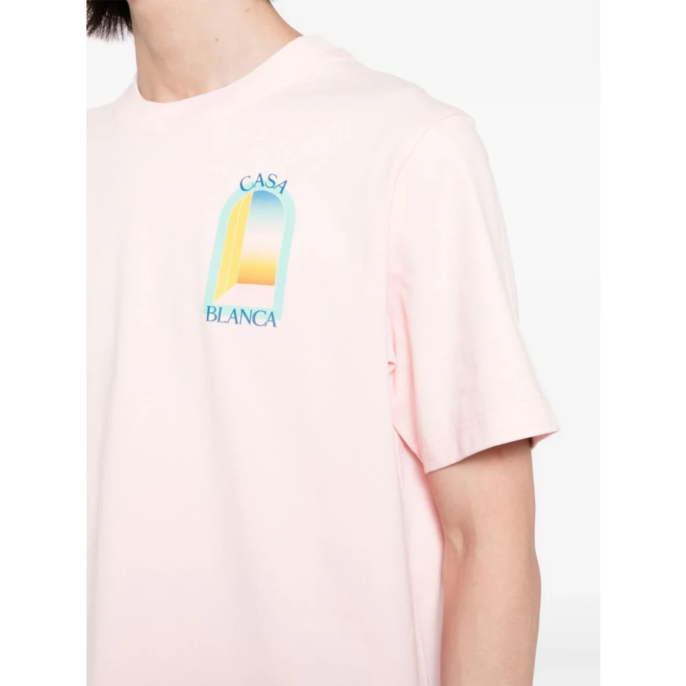 Casablanca Roze T-shirts en Polos met Logo Pink Heren