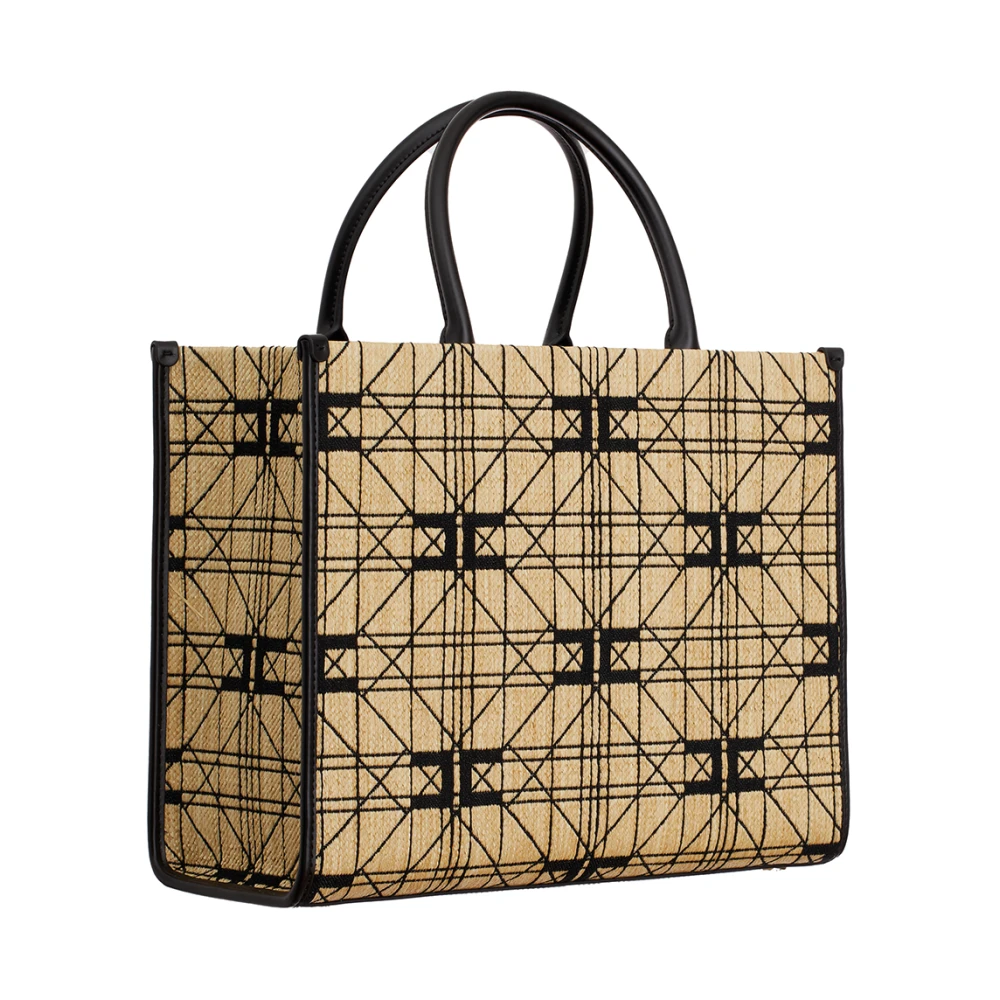Elisabetta Franchi Rafia Shopper Tas Multicolor Dames