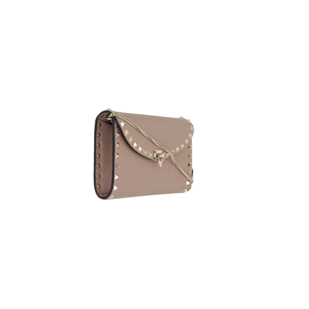 Valentino Garavani Studded Kettingportemonnee in Blush Brown Dames