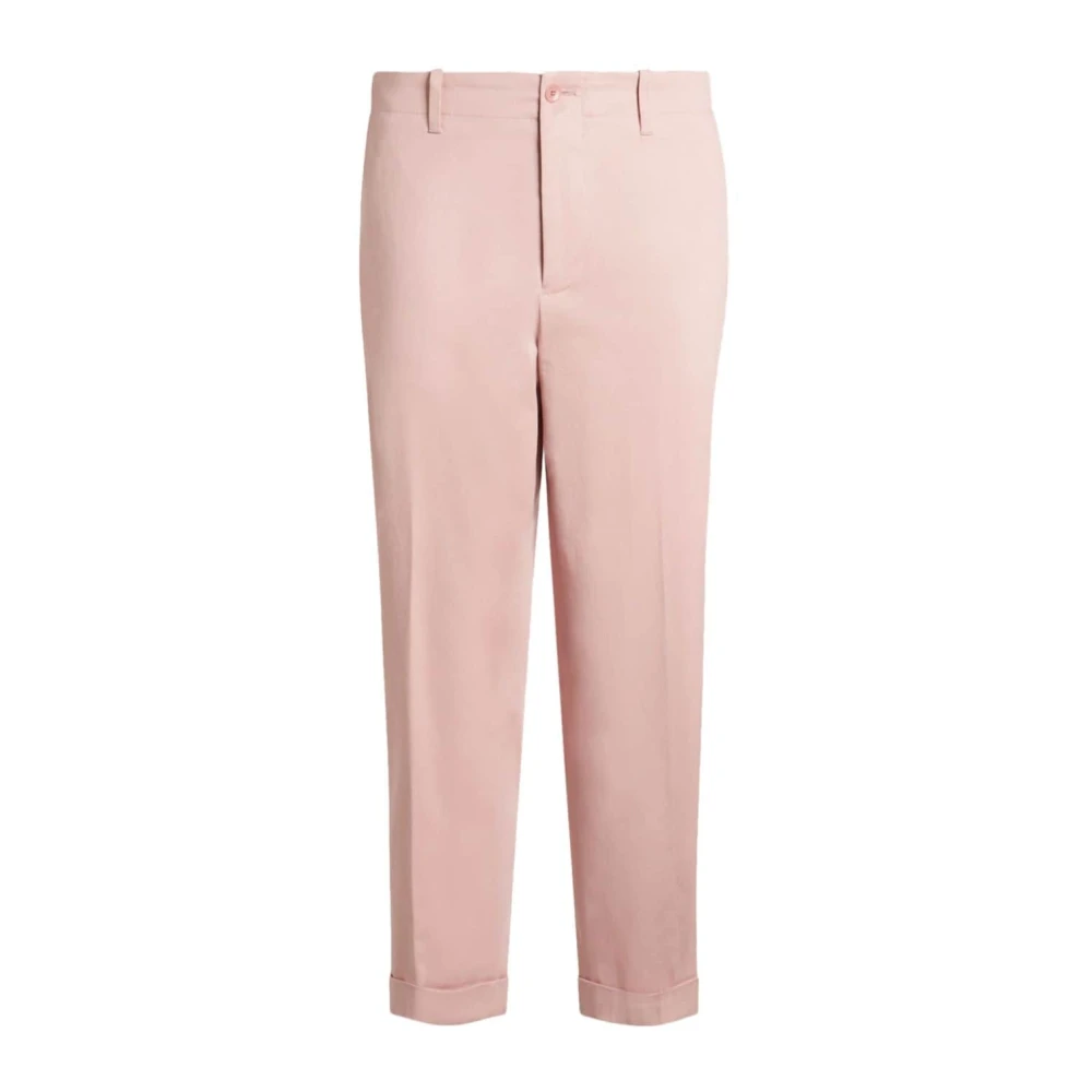 ETRO Roze Katoenen Broek met Pegaso Motief Pink Heren