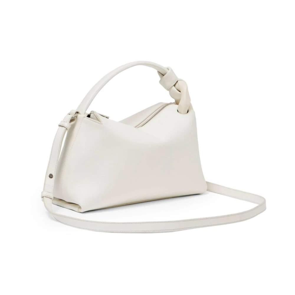 JW Anderson Gestructureerd Lederen Witte Top Handvat Tas White Dames