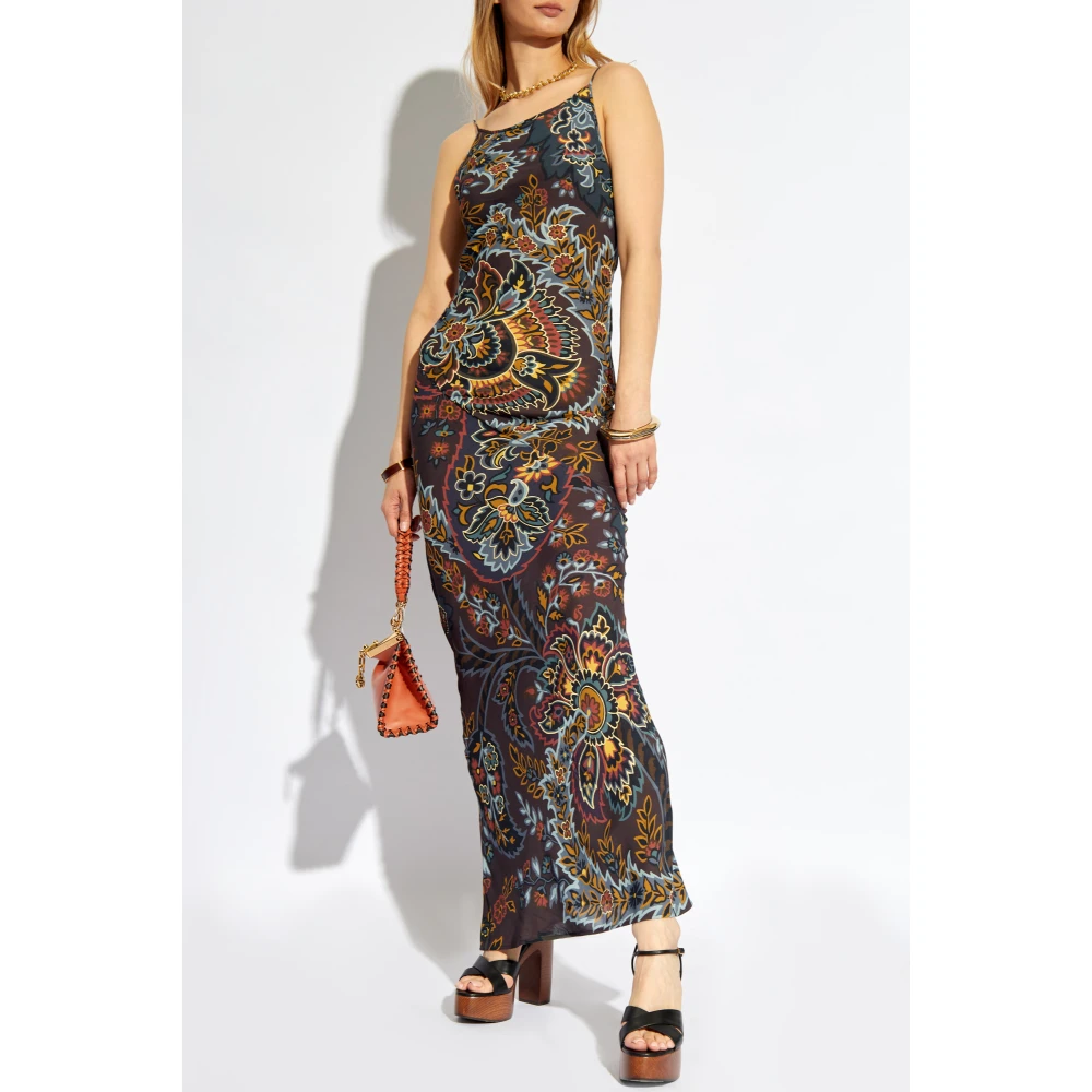 ETRO Jurk met Bandjes Multicolor Dames