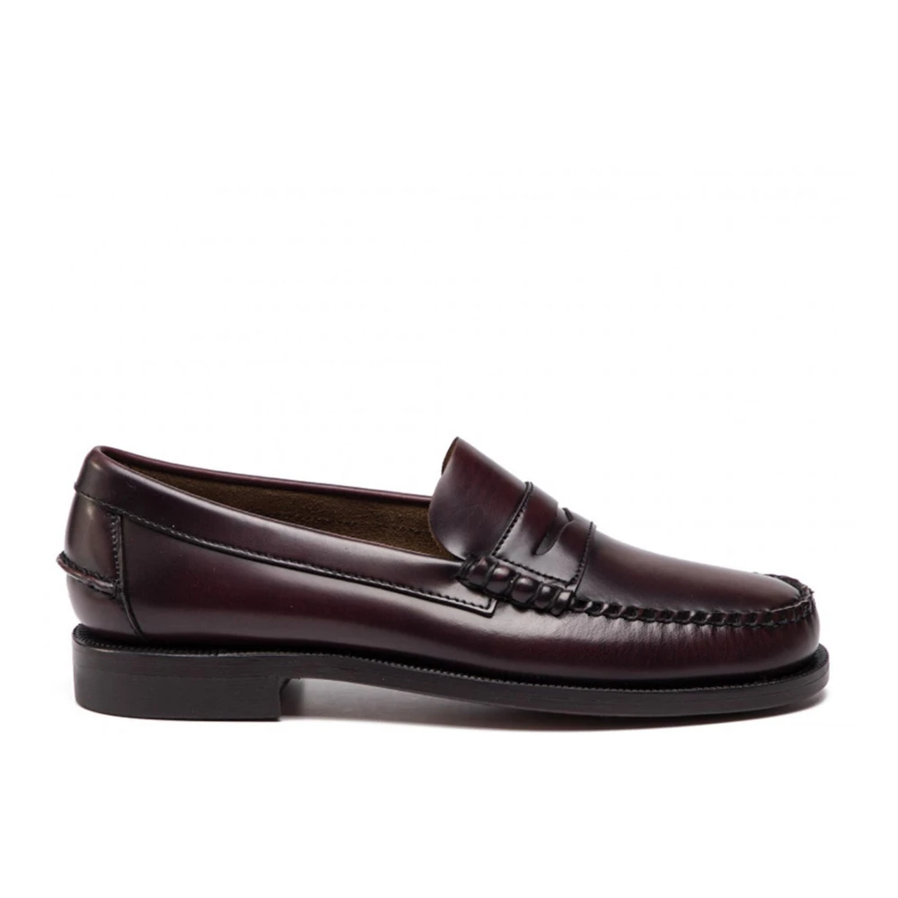 Sebago Red Loafers, Male, 7 1/2 Uk, Classic Dan Moccasin