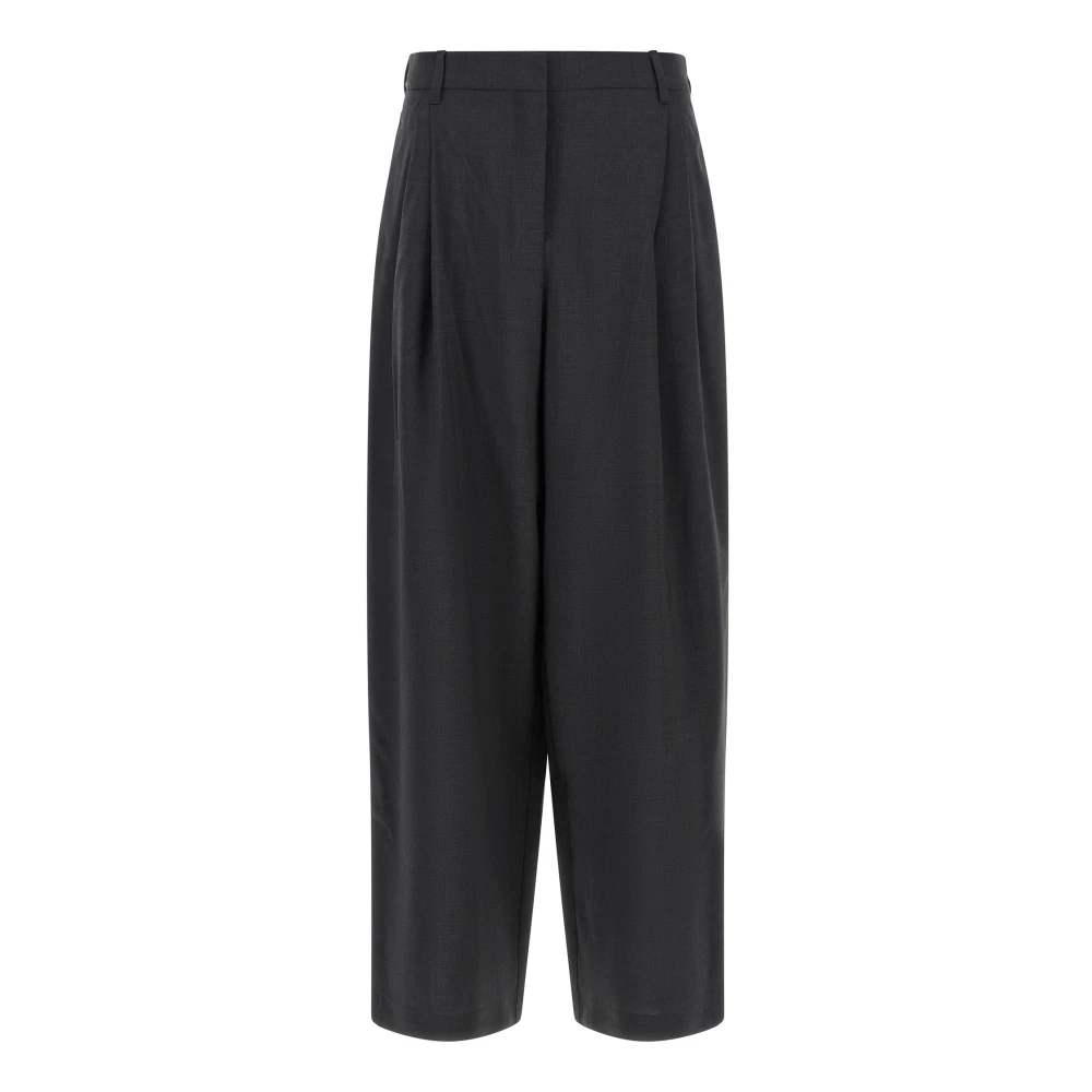 Max Mara Gray Tapered Trousers, Female, Xs, Smmtaro Trousers