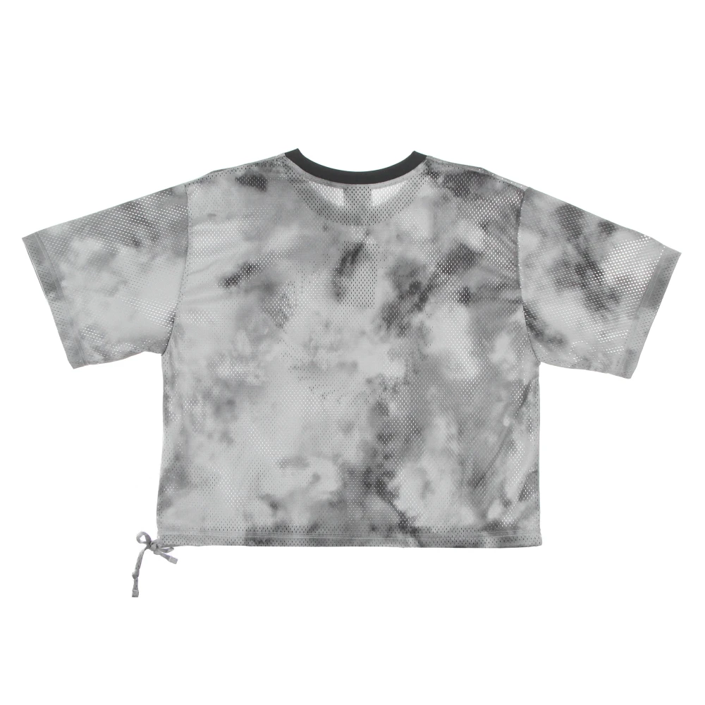 Nike Short Sleeve Mesh Crew Neck T-Shirt Gray Dames