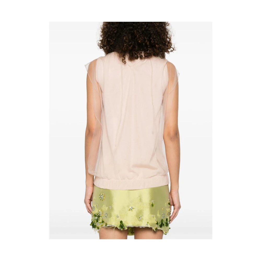 Fabiana Filippi Peach Pink Crew Neck Sweater Pink Dames