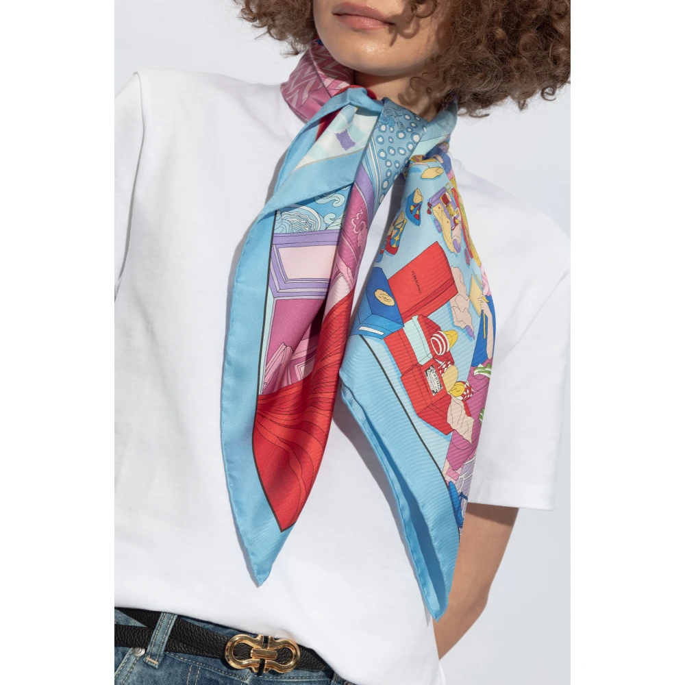 Salvatore Ferragamo Zijden sjaal Multicolor Dames