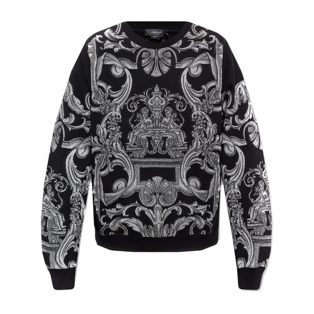 Versace Zwarte Sweater Aw23 Damesmode Black Heren