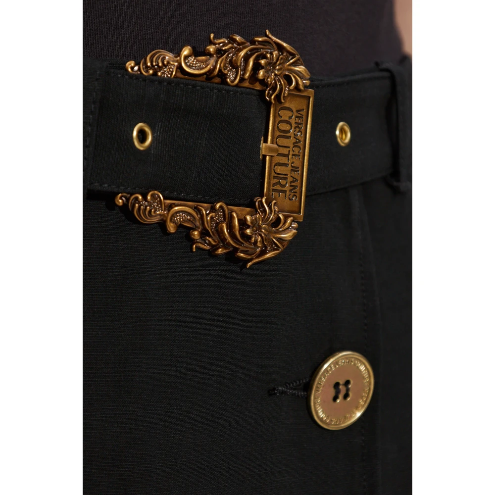 Versace Jeans Couture Rok met dubbele rij knopen Black Dames