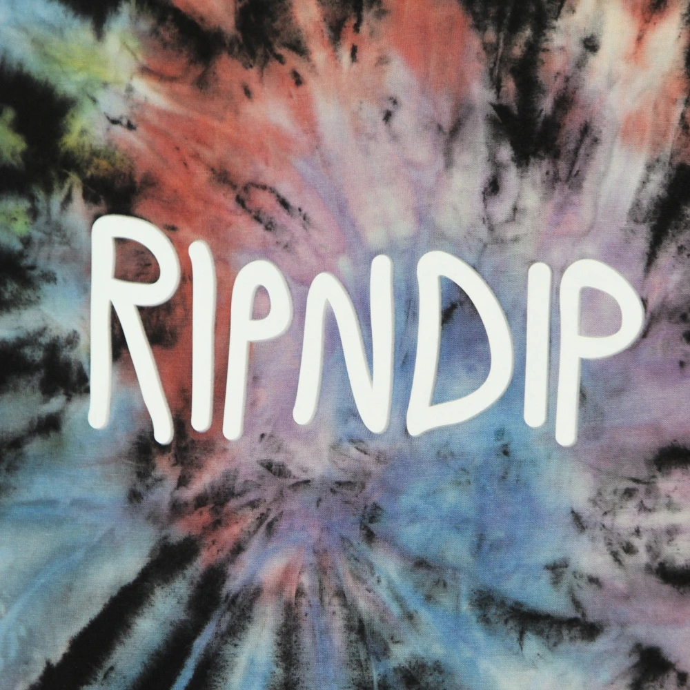 Ripndip Sunburst Spiral Tie Dye Logo T-shirt Multicolor Heren