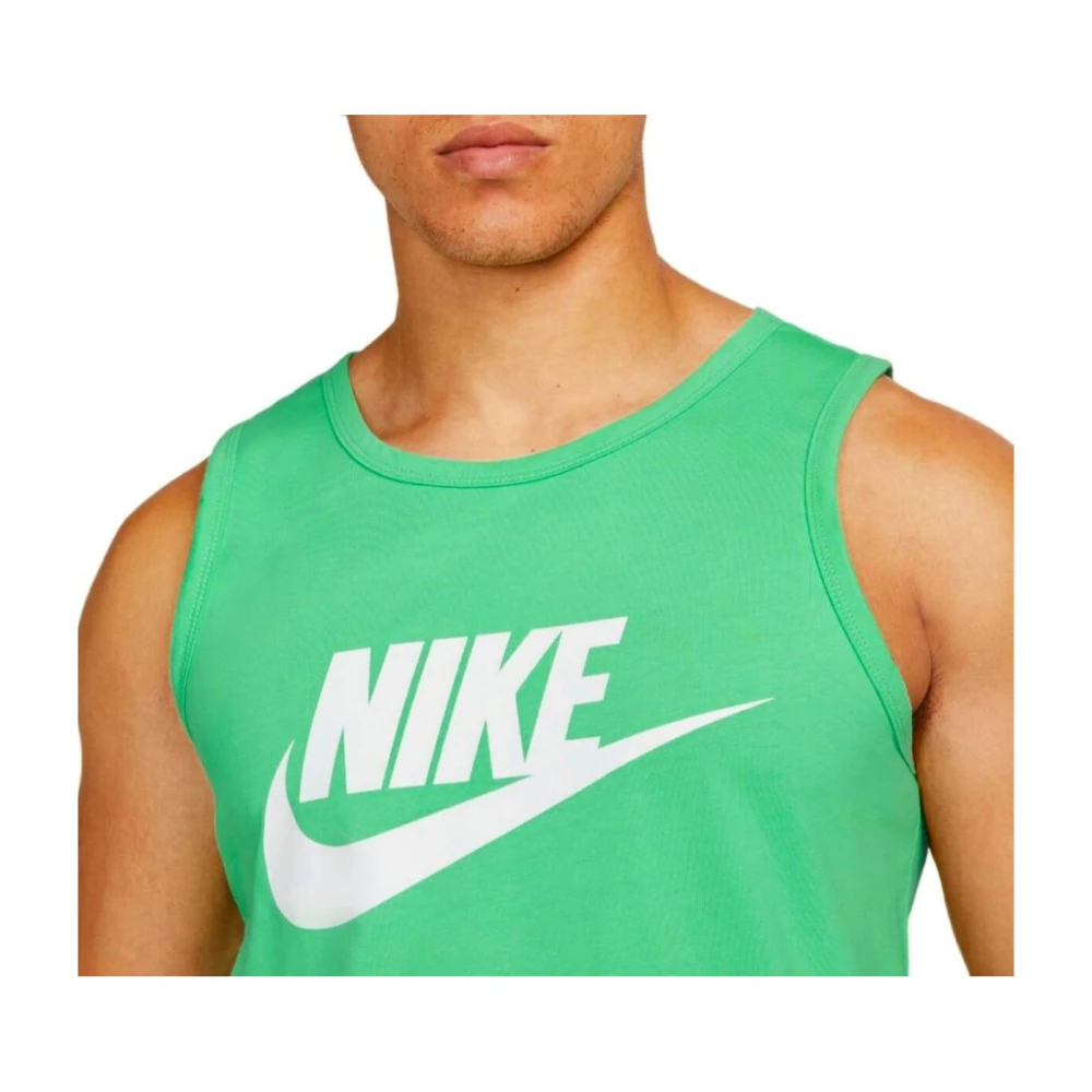 Nike Groene Mouwloze Ronde Hals Ondershirt Green Heren