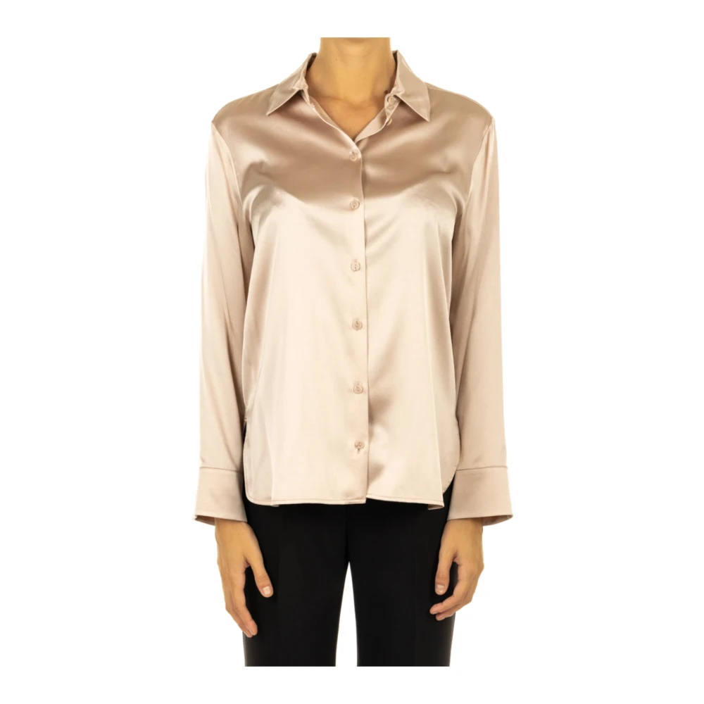Max Mara Zijden Stretch Shirt Roze Pink Dames