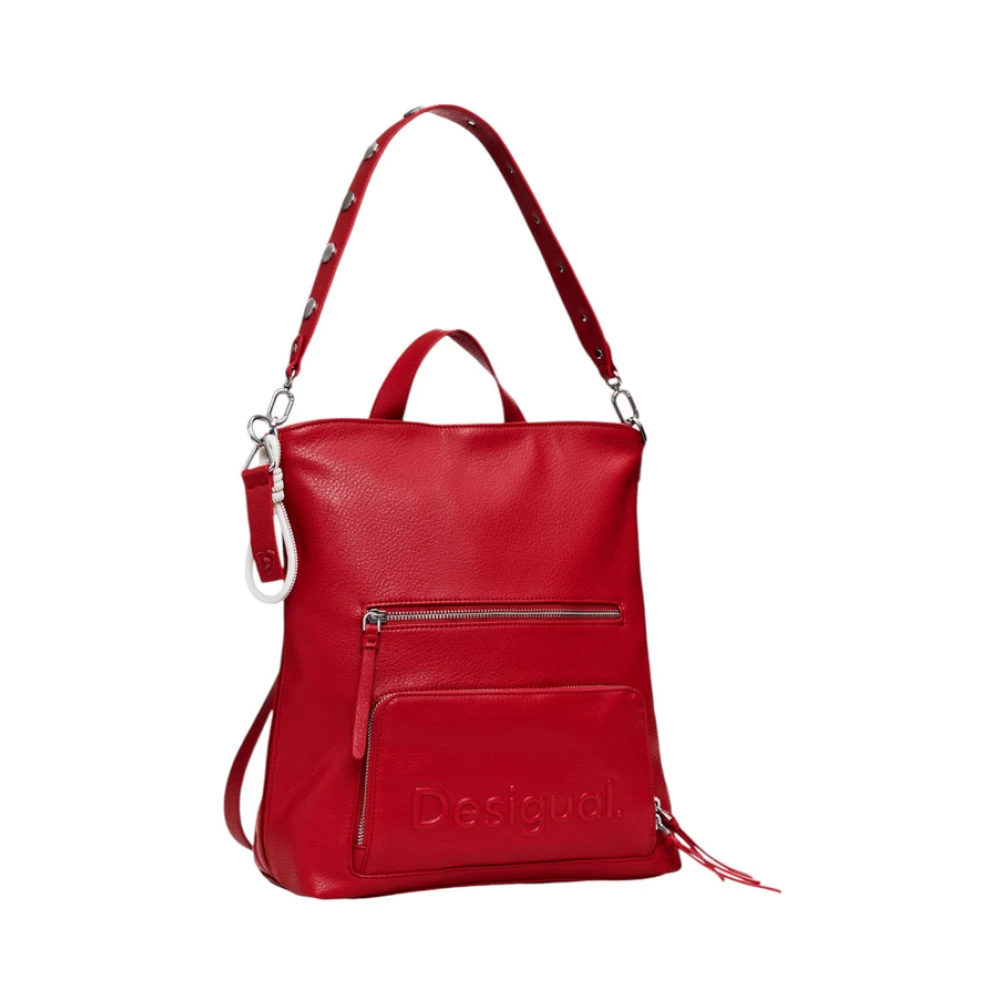 Desigual Damesrugzak Synthetisch Leer Stijlvol Model Red Dames
